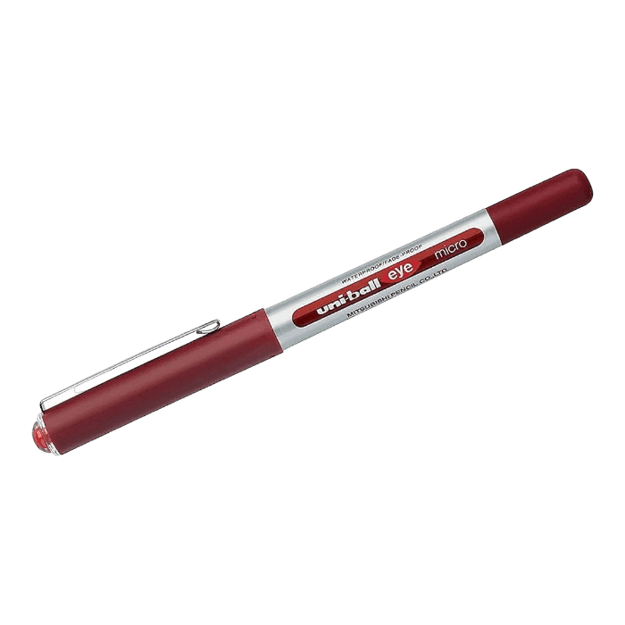 قلم حبر سائل أحمر من نوع Uniball UB150-RD 0.5 مم.