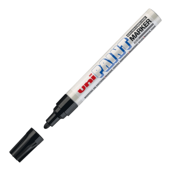 قلم تحديد دائم من Uni Paint أسود PX-20 2.8 مم.