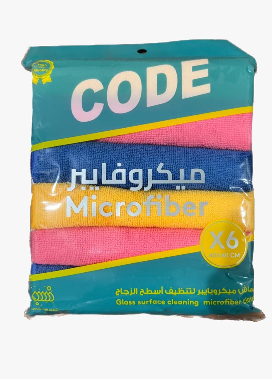 طقم من 6 قطع من قماش المايكروفايبر متعدد الألوان، مقاس 40×40 سم