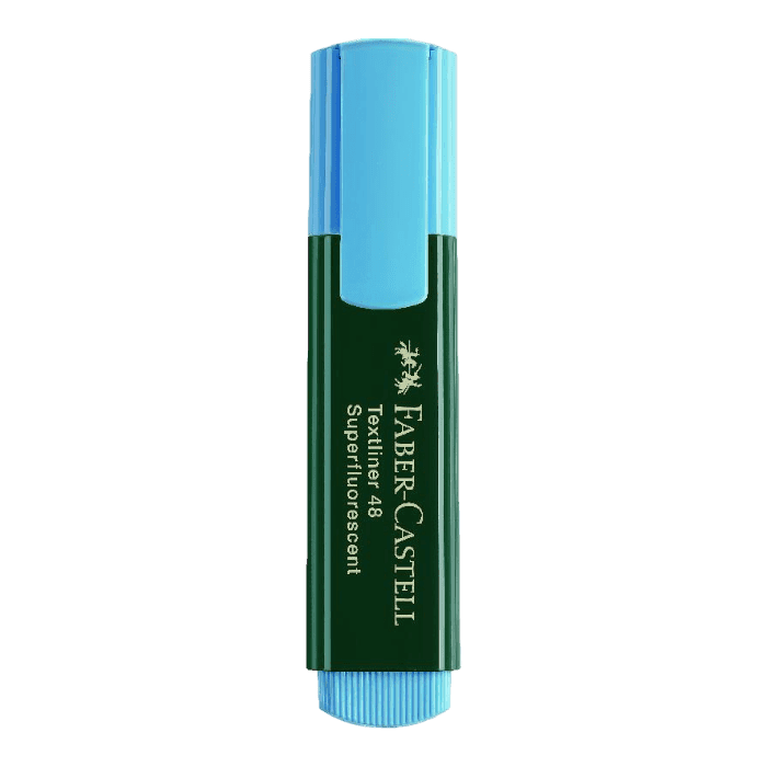 قلم تحديد فابر كاستل ذو رأس مشطوف أزرق TextLiner 48 1.2 إلى 5 مم.