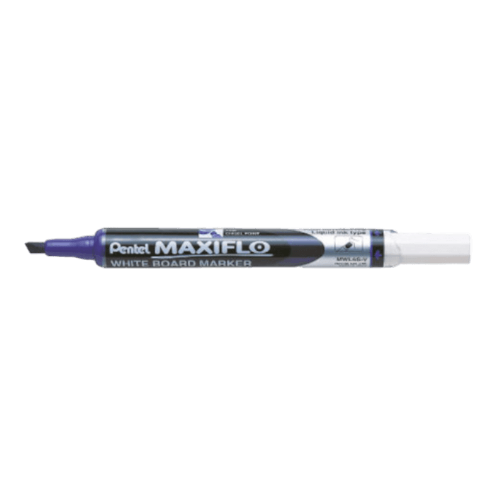 قلم سبورة بيضاء Pentel MaxiFlo برأس مشطوف أزرق 2-6 مم